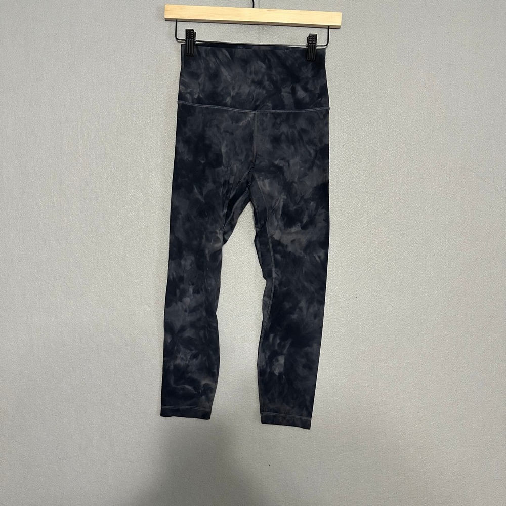 Lululemon Align High-Rise Crop 21 Diamond Dye Graphite Grey Bronze Green Size 4